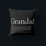 Cojín Decorativo Grandpa, Grandfather, Papa Definition Modern Fun<br><div class="desc">Personalise for your special grandpa,  grandad,  papa or pops to create a unique gift. A perfect way to show him how amazing he is every day. Designed by Thisisnotme©</div>
