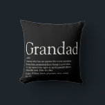Cojín Decorativo Grandpa, Grandfather, Papa Definition Modern Fun<br><div class="desc">Personalise for your special grandpa,  grandad,  papa or pops to create a unique gift. A perfect way to show him how amazing he is every day. Designed by Thisisnotme©</div>