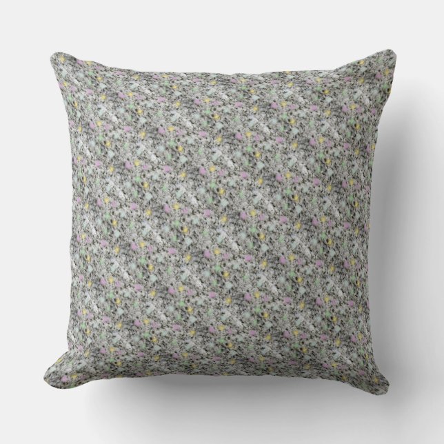 Cojín Decorativo Granito blanco punteado pastel (Anverso)