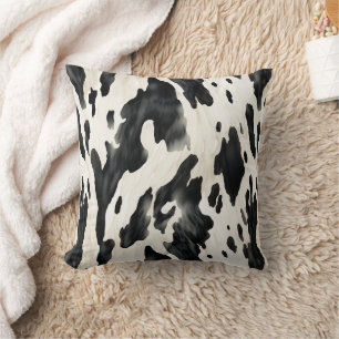Cojín Decorativo Granja Animal Estampado Vaca Blanco Negro