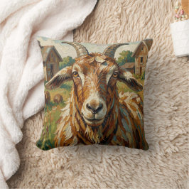 Cojín Decorativo Granja de animales lindos impastos Cabra