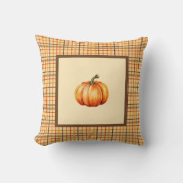 Cojín Decorativo Granja de Calabaza Naranja Acento de Otoño para El