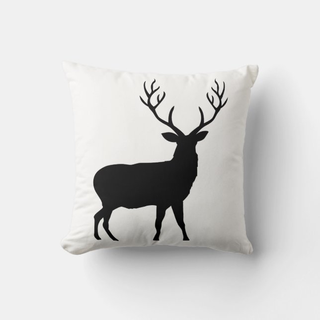 Cojín Decorativo Granja de campo Rústica Deer Buck Minimal (Anverso)
