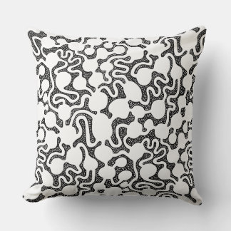 Cojín Decorativo Granja de hormiga perpetua - Blanco y negro