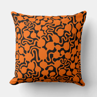 Cojín Decorativo Granja de hormiga perpetua v2 - Naranja y negro