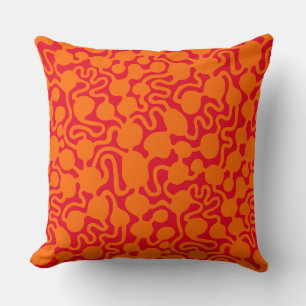 Cojín Decorativo Granja de hormiga perpetua v2 - Naranja y rojo