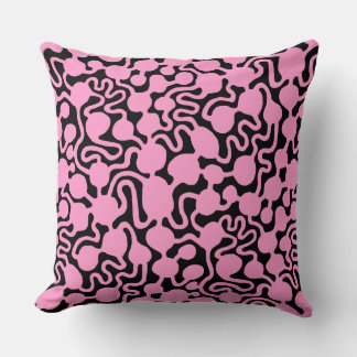Cojín Decorativo Granja de hormiga perpetua v2 - Rosa en negro