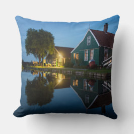 Cojín Decorativo Granja de queso al ocaso en Holanda