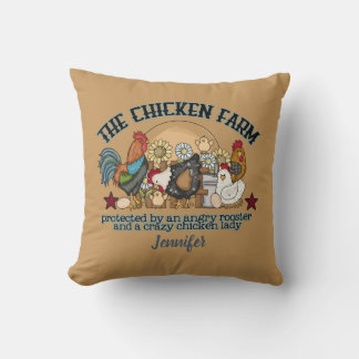 Cojín Decorativo Granja divertida de pollo asqueroso