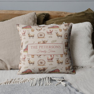 Cojín Decorativo Granja familiar personalizado