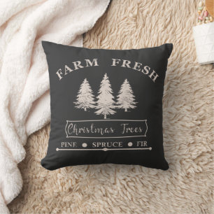 Cojín Decorativo Granja fresca de árboles de Navidad