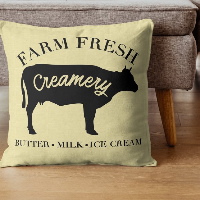 Cojín Decorativo Granja Fresca Vaca De Crema (Subido por el creador)