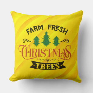 Cojín Decorativo Granja Fresco Árboles de Navidad Diseño-54394
