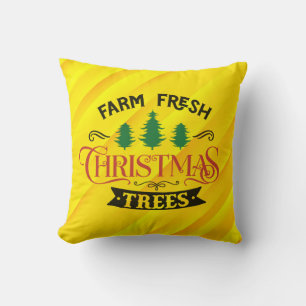 Cojín Decorativo Granja Fresco Árboles de Navidad Diseño-54394