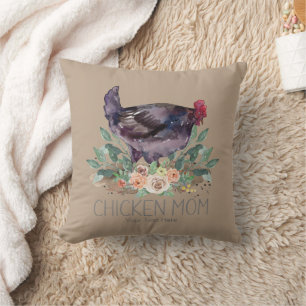 Cojín Decorativo Granja Orgánica de Gallinas Mamá Jardinería Permac