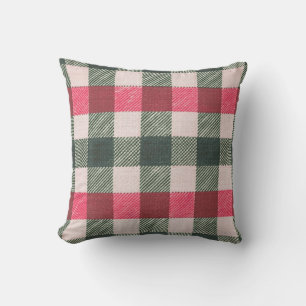 Cojín Decorativo Granja Red y Green Gingham