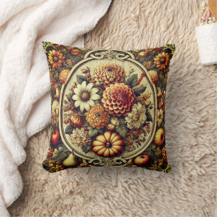 Cojín Decorativo Granja Rustic Vintage Fall Otoño Florals