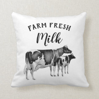 Cojín Decorativo Granja rústica de cría de leche fresca de vaca | B