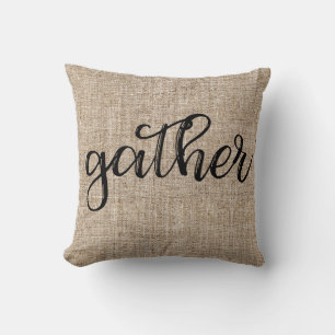 Cojín Decorativo Granja Rustico Marrón Saco Arpillera REUNIR