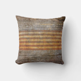 Cojín Decorativo Grano de madera rústico en casa gris