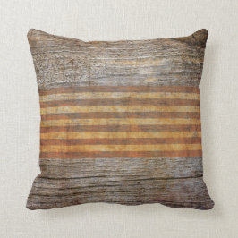 Cojín Decorativo Grano de madera rústico en casa gris