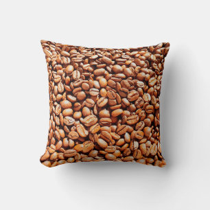 Cojín Decorativo granos de café aromáticos asados a la luz del sol,