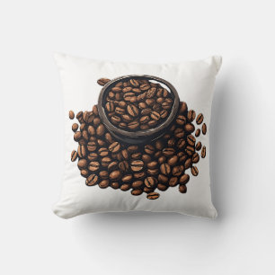 Cojín Decorativo Granos de café en un tazón