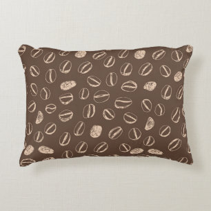 Cojín Decorativo Granos de café: Personalizado Doodle Vintage