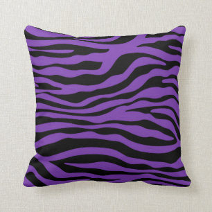 Cojín Decorativo Grape Purple Zebra Strips Animal Print
