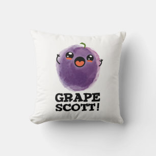 Cojín Decorativo Grape Scott Funny Fruit Grape Pun