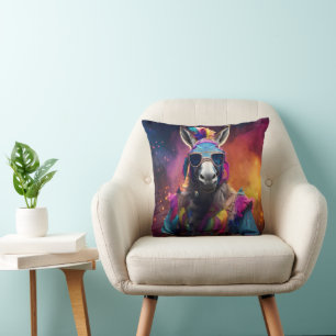 Cojín Decorativo Grasas azules de burro