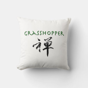 Cojín Decorativo Grasshopper con símbolo "Zen"