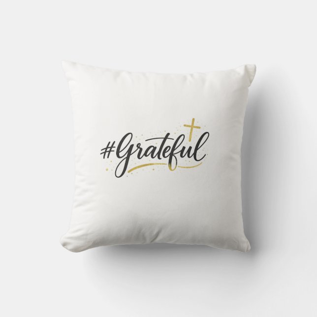 Cojín Decorativo #grateful Pillow (Anverso)