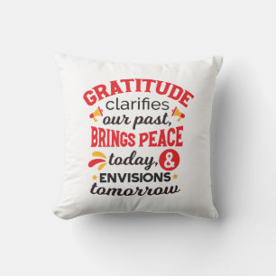 Cojín Decorativo Gratitud Aclara Nuestro Pasado – Arte Inspirador