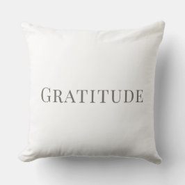 Cojín Decorativo Gratitude – Minimal Typography Design