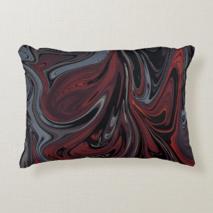 Cojín Decorativo Gray and red abstract painting