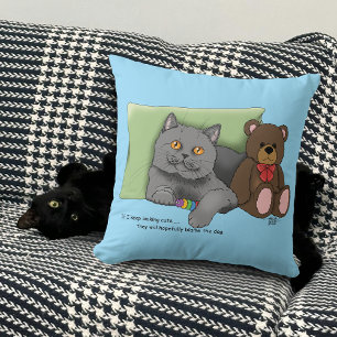 Cojín Decorativo Gray Cat Teddy Bear