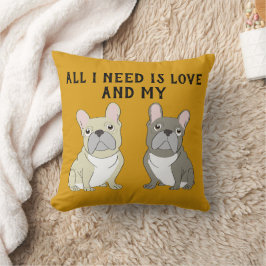 Cojín Decorativo Gray French Bulldog