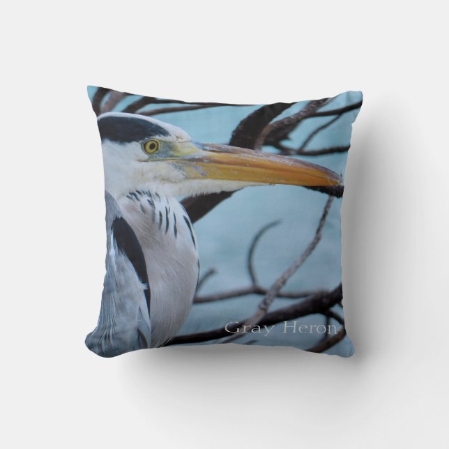 Cojín Decorativo Gray Heron (Anverso)