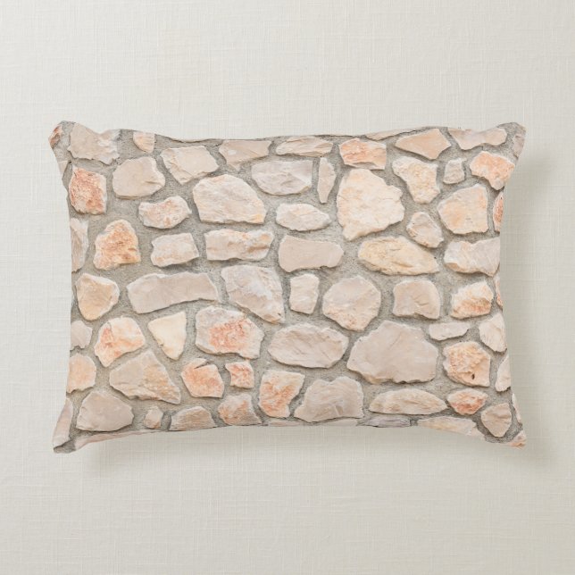 Cojín Decorativo Gray stone wall background. stone, texture, wall,  (Anverso)