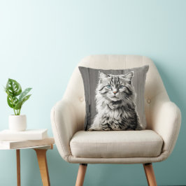 Cojín Decorativo Gray Tabby Cat