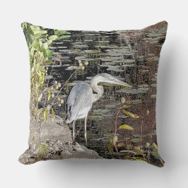 Cojín Decorativo Great Blue Heron Throw Pillow