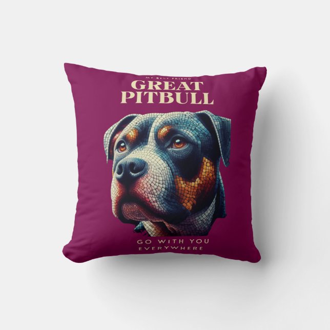 COJÍN DECORATIVO GREAT PITBULL (Anverso)