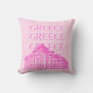 Cojín Decorativo Grecia, arte de viajes, arte de viajes pastoral, r