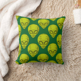 Cojín Decorativo Green Alien Head