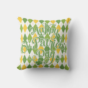 Cojín Decorativo Green Argyle - Feliz Día de San Patricio