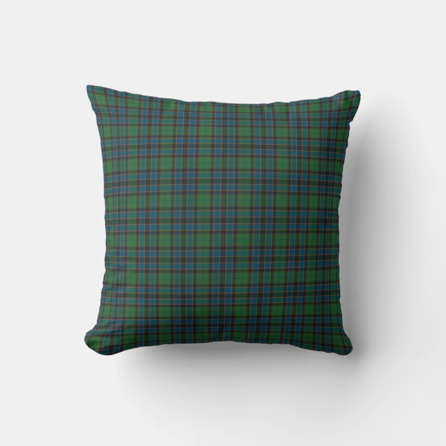 Cojín Decorativo Green Blue Orange Plaid Tartan (Anverso)
