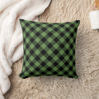 Cojín Decorativo Green Buffalo Plaid | Patrón de soplador