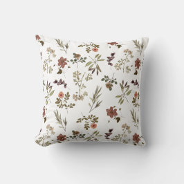 Cojín Decorativo Green Burgundy Wildflower 