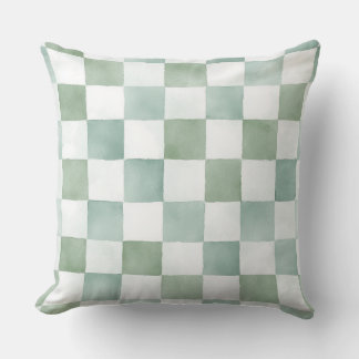 Cojín Decorativo Green Checkered Decorative Throw Pillow 